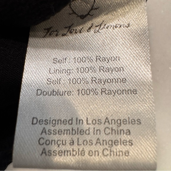 For Love And Lemons Women’s Black Crop Top Off The Shoulder L/S Size S - Picture 9 of 9